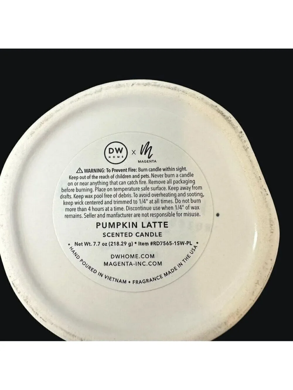 Rae Dunn Sweater Weather Candle Ceramic Jar Pumpkin Latte Autumn Fall Gift Decor